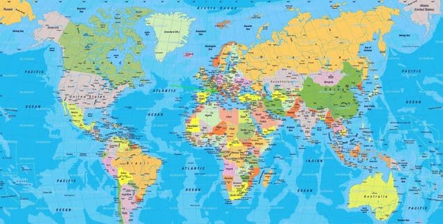 Ligging van Monaco op de wereldkaart